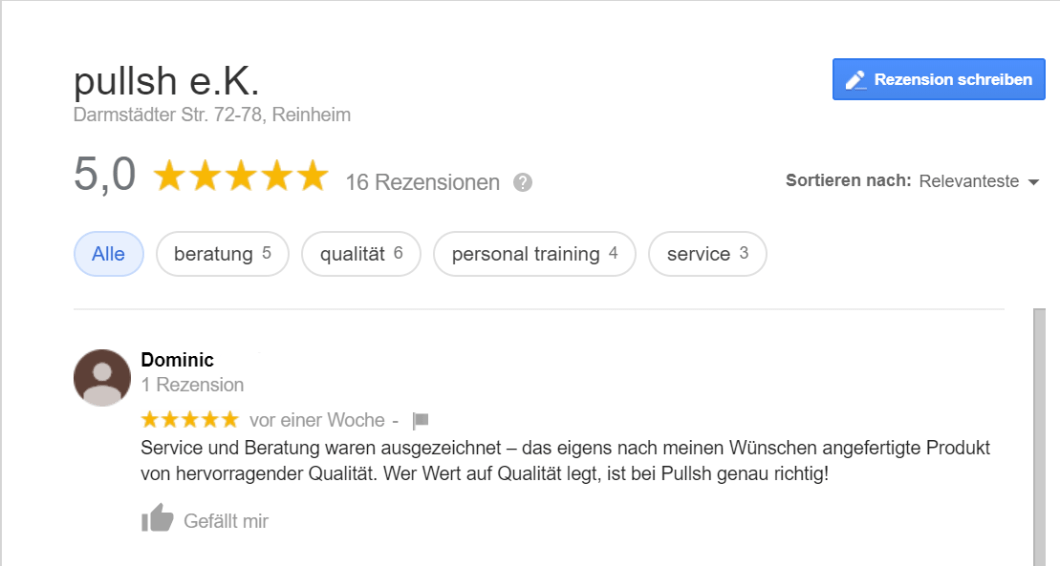 dominic feedback google pullsh